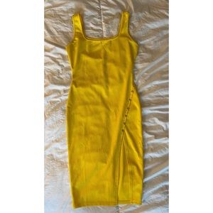 Daisy Yellow Pencil Bodycon Dress